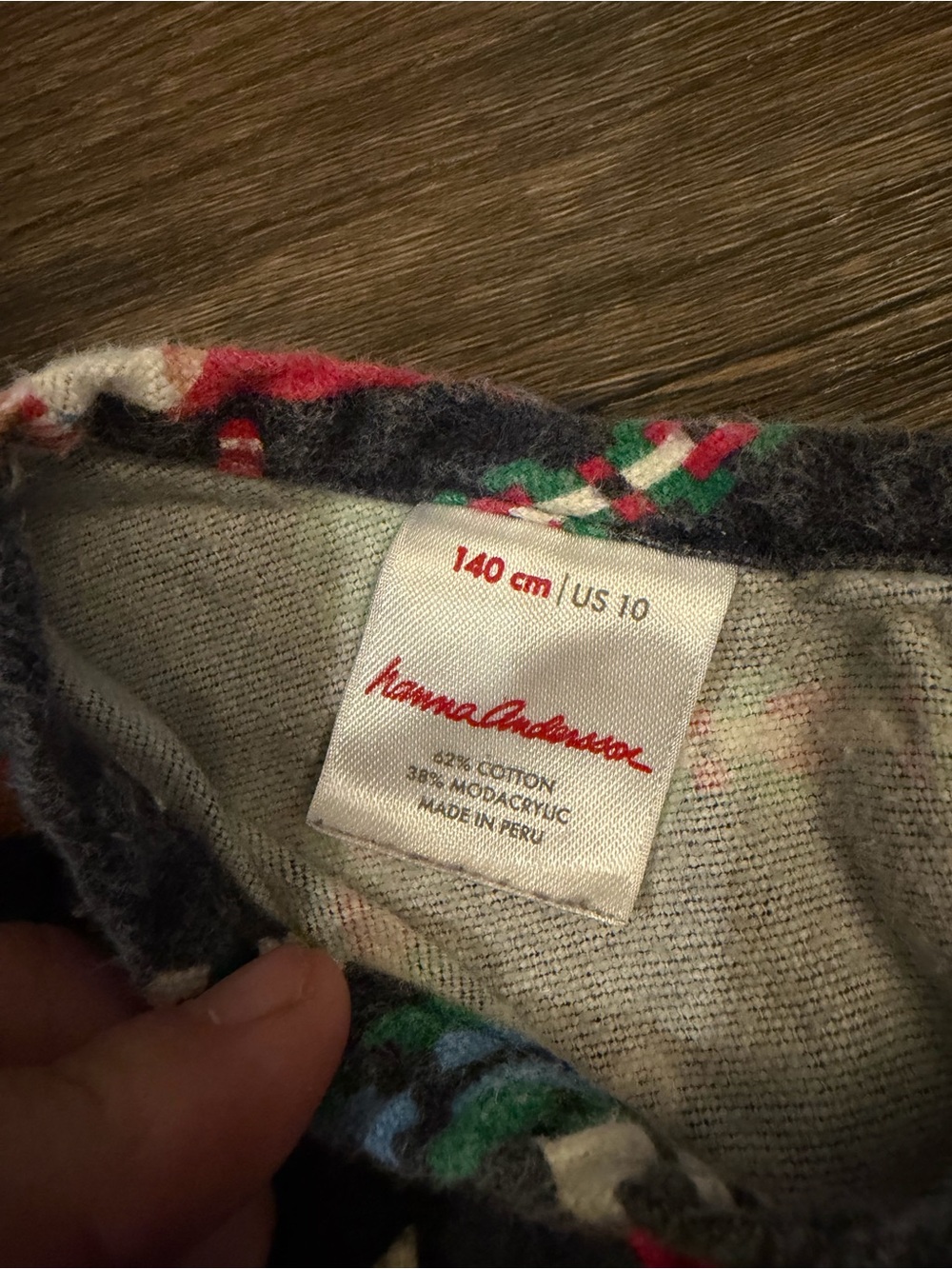 Hanna Andersson Girls Navy Christmas Gnome Nightgown Size 10 - Picture 2 of 5